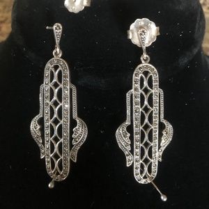 Marcasite in Sterling Silver vintage earrings